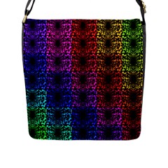 Rainbow Grid Form Abstract Flap Messenger Bag (l)  by Nexatart