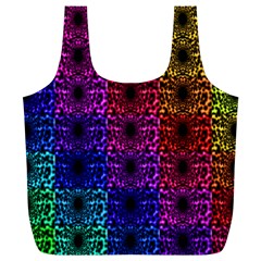 Rainbow Grid Form Abstract Full Print Recycle Bags (l)  by Nexatart