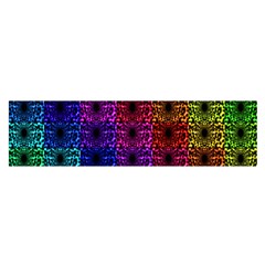 Rainbow Grid Form Abstract Satin Scarf (oblong) by Nexatart