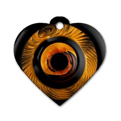 Fractal Pattern Dog Tag Heart (one Side) by Nexatart