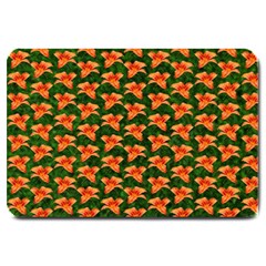 Background Wallpaper Flowers Green Large Doormat  by Nexatart