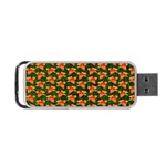 Background Wallpaper Flowers Green Portable USB Flash (Two Sides) Back