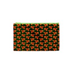 Background Wallpaper Flowers Green Cosmetic Bag (xs)