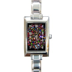 Network Integration Intertwined Rectangle Italian Charm Watch by Nexatart