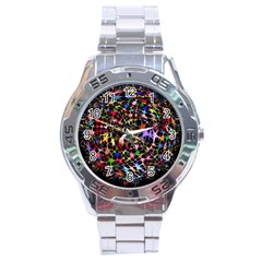 Network Integration Intertwined Stainless Steel Analogue Watch by Nexatart