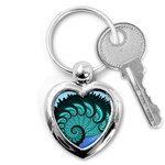 Fractals Texture Abstract Key Chains (Heart)  Front