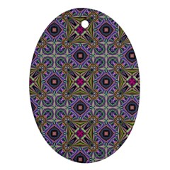 Vintage Abstract Unique Original Oval Ornament (two Sides) by Nexatart