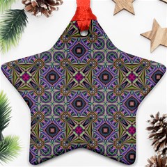 Vintage Abstract Unique Original Star Ornament (two Sides) by Nexatart