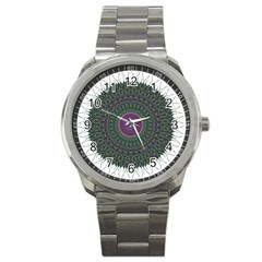 Pattern District Background Sport Metal Watch by Nexatart