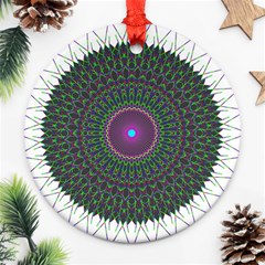 Pattern District Background Round Ornament (two Sides) by Nexatart