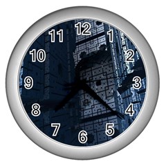 Graphic Design Background Wall Clocks (silver)  by Nexatart