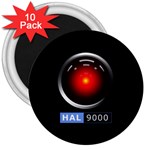 Hal 9000 3  Magnets (10 pack)  Front