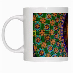 Temple Abstract Ceiling Chinese White Mugs by Nexatart