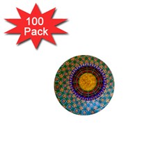 Temple Abstract Ceiling Chinese 1  Mini Magnets (100 Pack)  by Nexatart