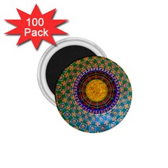 Temple Abstract Ceiling Chinese 1 75  Magnets (100 Pack) 