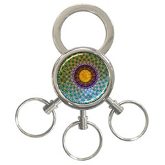 Temple Abstract Ceiling Chinese 3-ring Key Chains by Nexatart