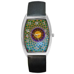 Temple Abstract Ceiling Chinese Barrel Style Metal Watch by Nexatart