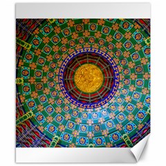 Temple Abstract Ceiling Chinese Canvas 8  X 10  by Nexatart