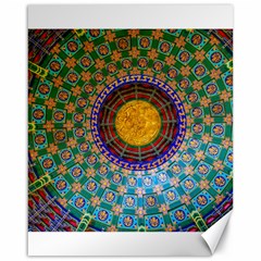 Temple Abstract Ceiling Chinese Canvas 16  X 20   by Nexatart