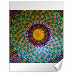 Temple Abstract Ceiling Chinese Canvas 18  X 24   by Nexatart