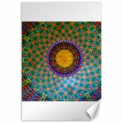 Temple Abstract Ceiling Chinese Canvas 24  X 36  by Nexatart