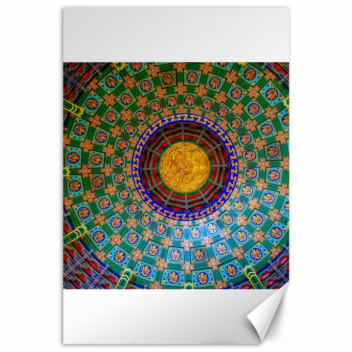 Temple Abstract Ceiling Chinese Canvas 24  x 36 