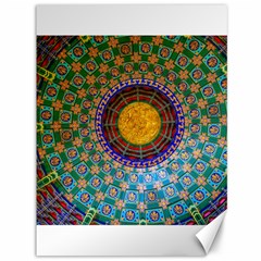 Temple Abstract Ceiling Chinese Canvas 36  X 48   by Nexatart