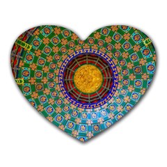 Temple Abstract Ceiling Chinese Heart Mousepads by Nexatart