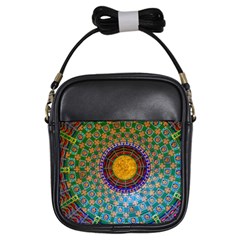 Temple Abstract Ceiling Chinese Girls Sling Bags by Nexatart