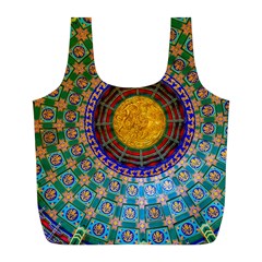 Temple Abstract Ceiling Chinese Full Print Recycle Bags (l)  by Nexatart