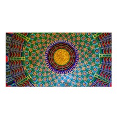 Temple Abstract Ceiling Chinese Satin Shawl by Nexatart