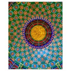 Temple Abstract Ceiling Chinese Drawstring Bag (small) by Nexatart