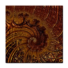 Copper Caramel Swirls Abstract Art Tile Coasters by Nexatart