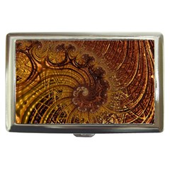 Copper Caramel Swirls Abstract Art Cigarette Money Cases by Nexatart