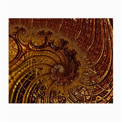 Copper Caramel Swirls Abstract Art Small Glasses Cloth by Nexatart