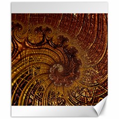 Copper Caramel Swirls Abstract Art Canvas 8  X 10  by Nexatart