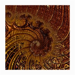 Copper Caramel Swirls Abstract Art Medium Glasses Cloth by Nexatart