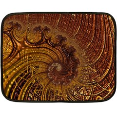 Copper Caramel Swirls Abstract Art Fleece Blanket (mini) by Nexatart