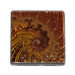 Copper Caramel Swirls Abstract Art Memory Card Reader (square) by Nexatart