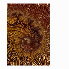 Copper Caramel Swirls Abstract Art Small Garden Flag (two Sides) by Nexatart