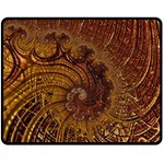 Copper Caramel Swirls Abstract Art Double Sided Fleece Blanket (Medium)  58.8 x47.4  Blanket Front