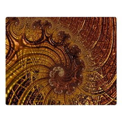 Copper Caramel Swirls Abstract Art Double Sided Flano Blanket (large)  by Nexatart