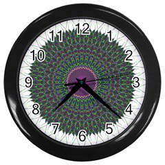 Pattern District Background Wall Clocks (black) by Nexatart