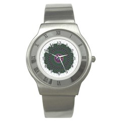 Pattern District Background Stainless Steel Watch by Nexatart