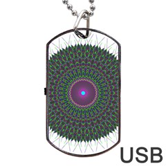 Pattern District Background Dog Tag Usb Flash (two Sides) by Nexatart