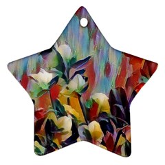 Abstractionism Spring Flowers Ornament (star)