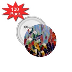 Abstractionism Spring Flowers 1 75  Buttons (100 Pack)  by DeneWestUK