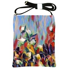 Abstractionism Spring Flowers Shoulder Sling Bags by DeneWestUK