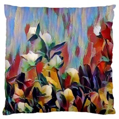 Abstractionism Spring Flowers Large Cushion Case (one Side) by DeneWestUK