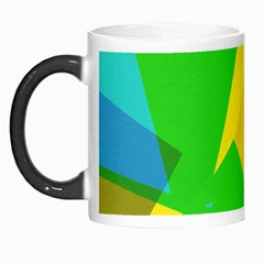 Green Yellow Shapes        Morph Mug by LalyLauraFLM